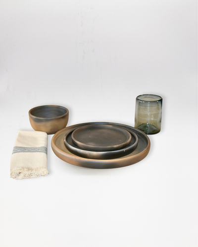 Two-Tone Oaxacan Clay Dinner Plate