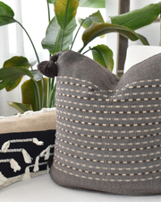 Oaxacan Cotton Pillow Cover- Brown